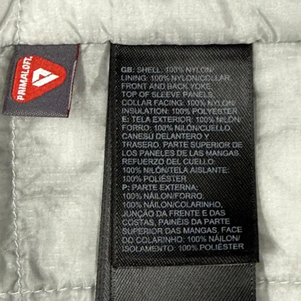 The North Face Thermoball Jacket Mens Medium Gray Black Full Zip Puffer C976 F14